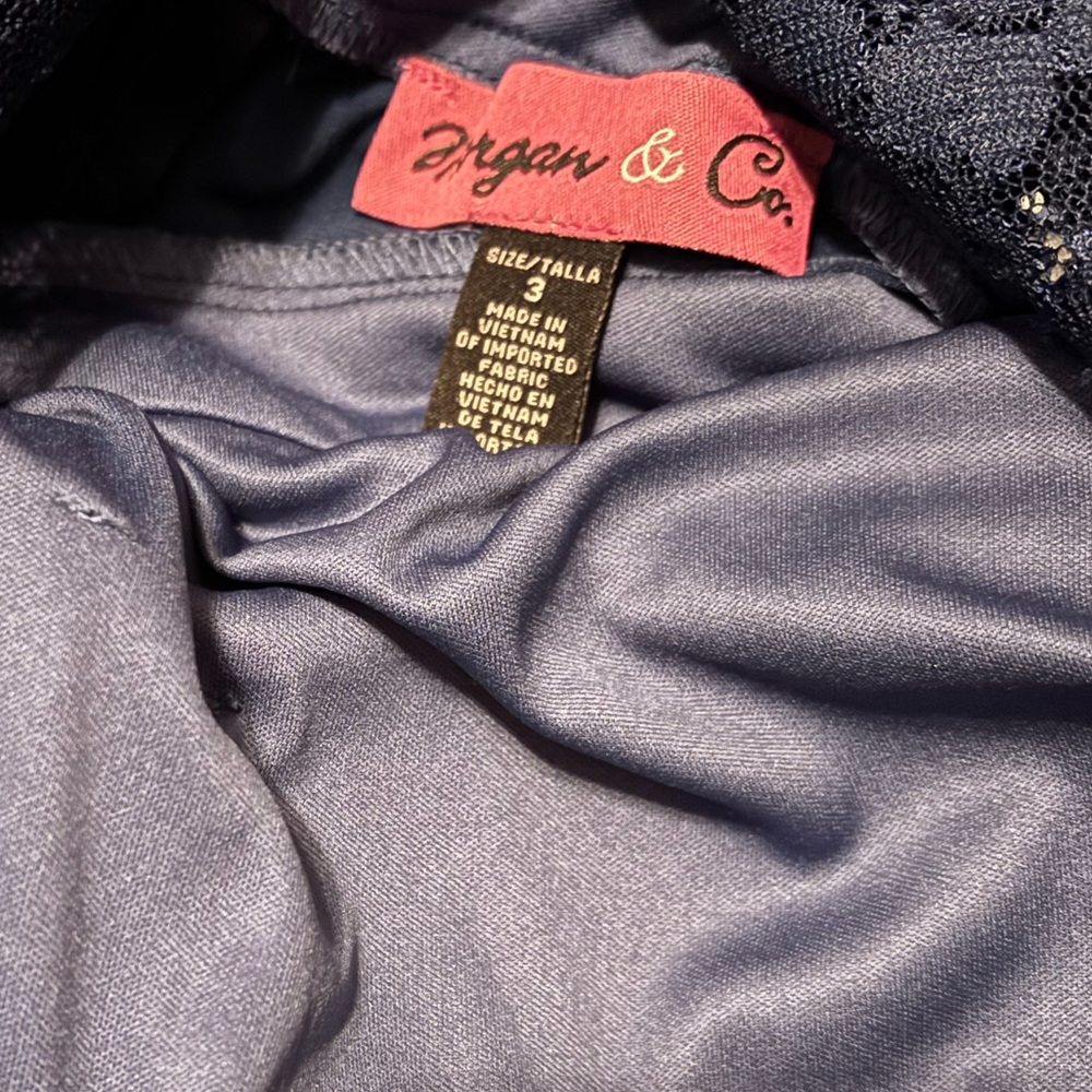 Morgan & Co Blue Sequin Halter Gown Prom Formal Dress Y2K Glam Size 3 - Picture 9 of 9